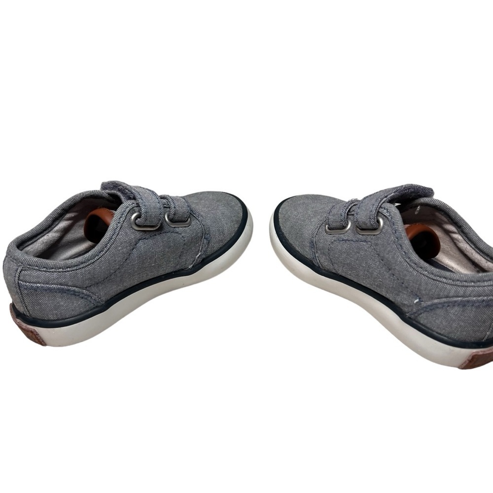 Polo Ralph Lauren Toddler Size 5 Grey Chambray Faxon II EZ Canvas Hook & Loop - Picture 6 of 7